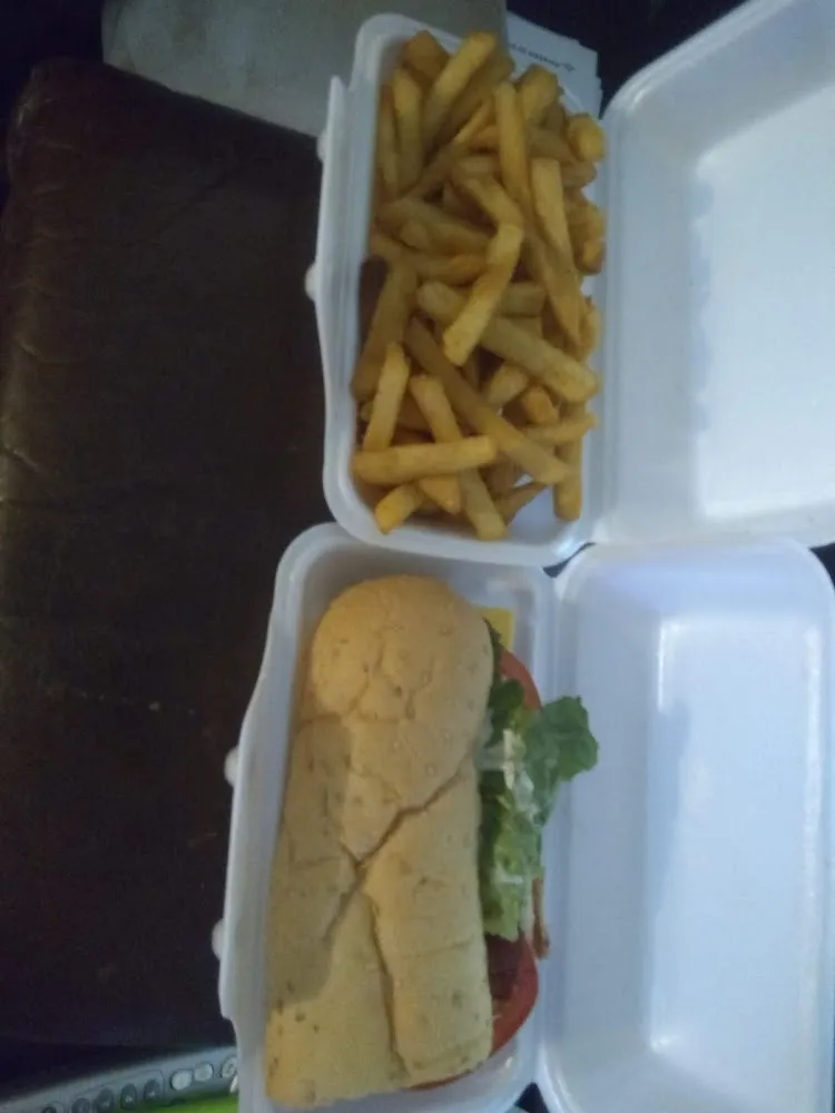 Garlic Fries and Club Sub